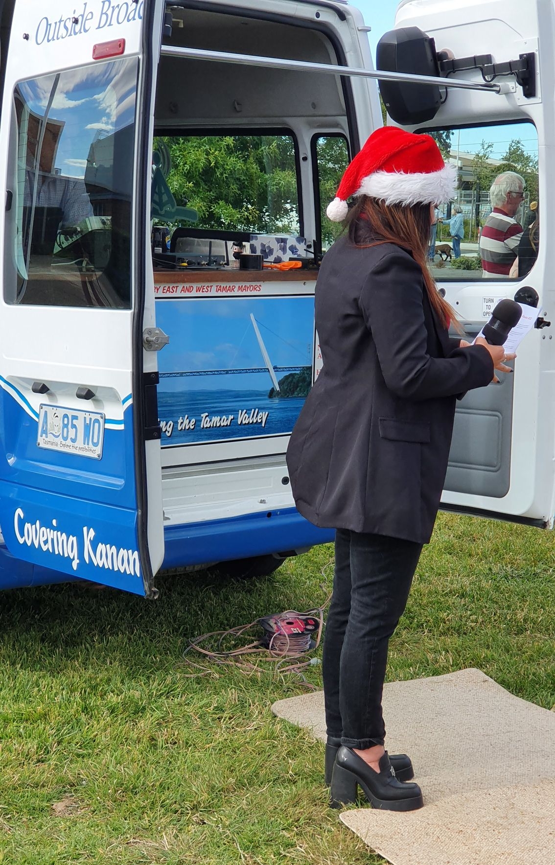 Tamarfm made its PA system available to the council MC